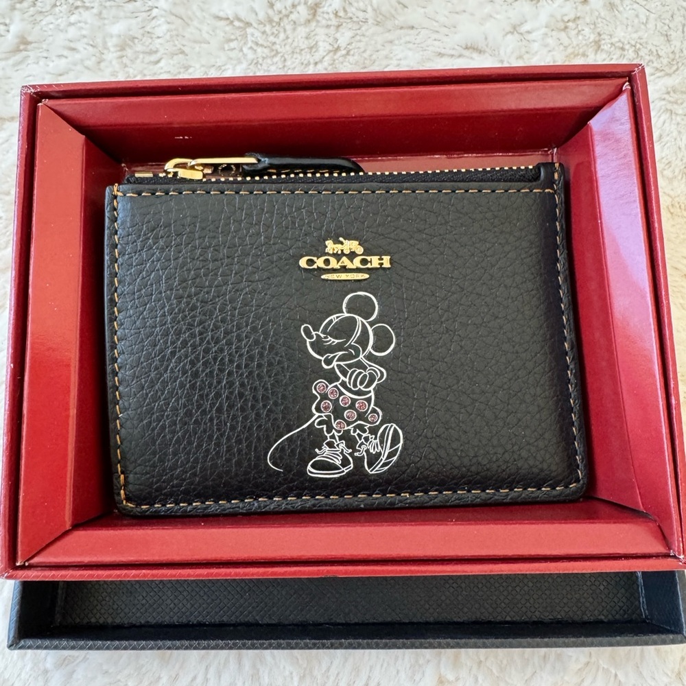 Coach Black Mickey Mouse Cardholder